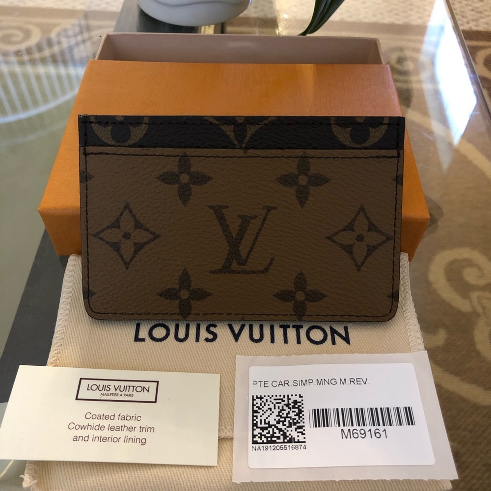 Louis Vuitton Card Holder Monogram Reverse Canvas